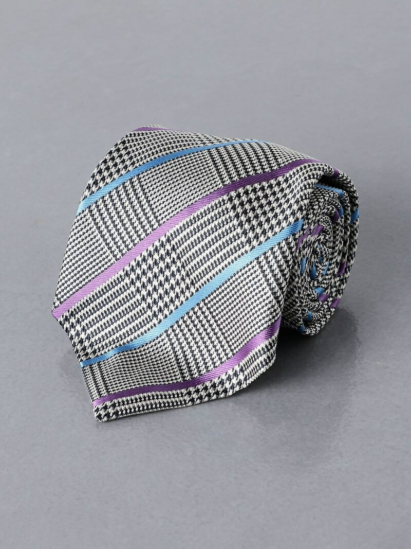 Stephen Walters スティーブン ウォルターズ グレンチェック ストライプ タイ United Arrows ユナイテッドアローズ ファッショングッズ ネクタイ 蝶ネクタイ グレー 送料無料 Rakuten Fashion Antaraglobal Org