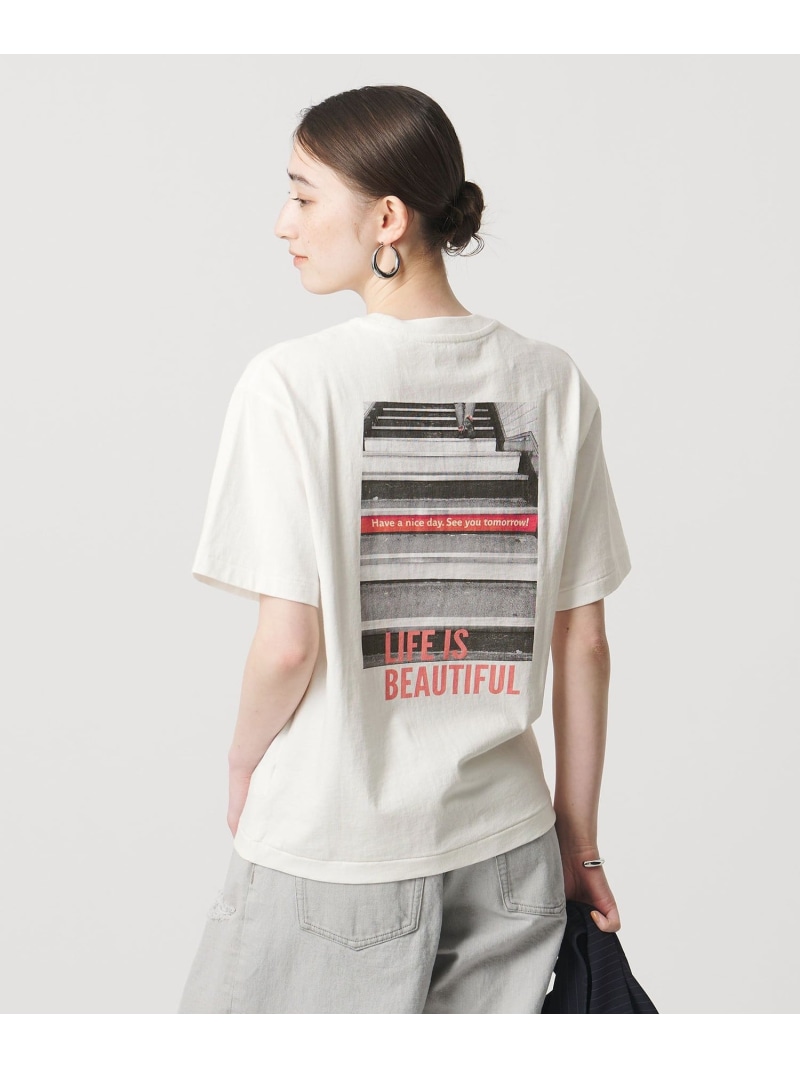 【別注】＜HANDTEX＞BEAUTIFUL Tシャツ UNITED ARROWS ユナイテッドアローズ トップス カットソー・Tシャツ ホワイト【送料無料】[ Fashion]