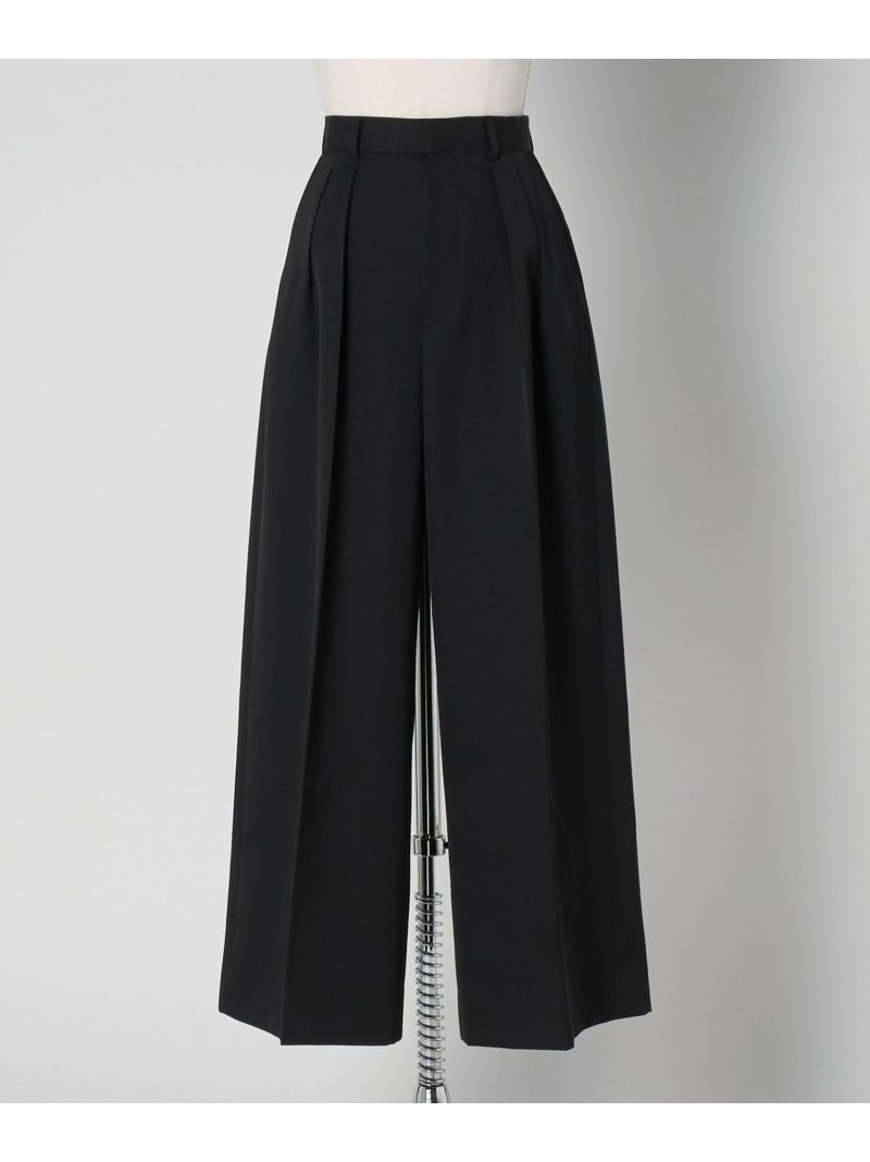 ＜LOEFF＞ギャバジン バギー パンツ LOEFF ユナイテッドアローズ パンツ スラックス・ドレスパンツ ブラック【送料無料】[ Fashion]