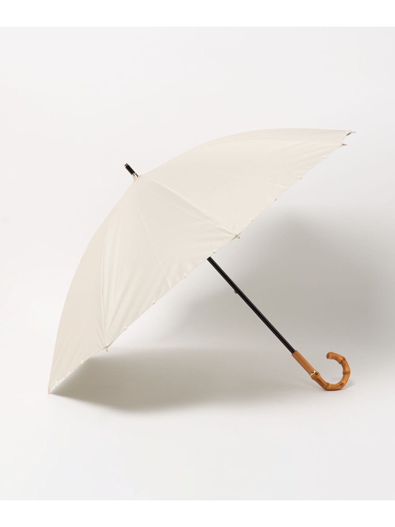 無地*淡水パール 晴雨兼用 長傘 UNITED ARROWS ユナイテッドアローズ ファッション雑貨 傘・長傘 ベージュ ブラック【送料無料】[ Fashion]｜UNITED ARROWS