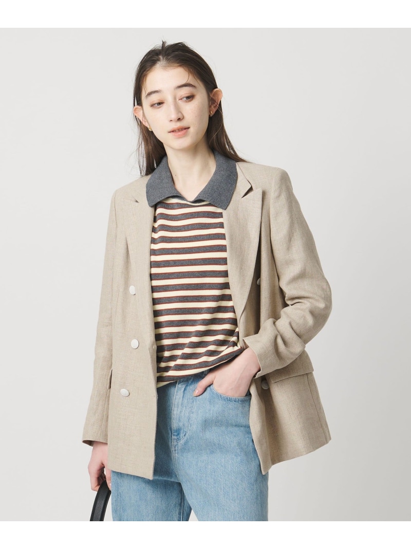 6名取り草 リネン スポーツジャケット 上衣 UNITED ARROWS ユナイテッドアローズ ジャケット・アウター テーラードジャケット・ブレザー サクラ色 白いこと 米国海軍【貨物輸送無料】[ Fashion]