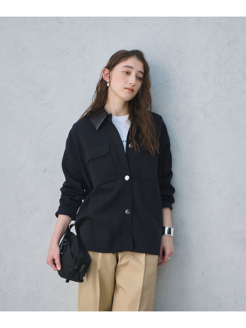 2WAY ミラノリブ 編み物 上衣 -ウォッシャブル- UNITED ARROWS ユナイテッドアローズ トップス ジレー 米国海軍 ベージュ【貨物輸送無料】[ Fashion]