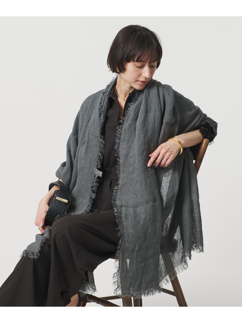 ＜ASAUCE MELER＞LI GAUZE ストール UNITED ARROWS ユナイテッドアローズ ファッション雑貨 マフラー・ストール・ネックウォーマー ブルー ホワイト グレー【送料無料】[ Fashion]