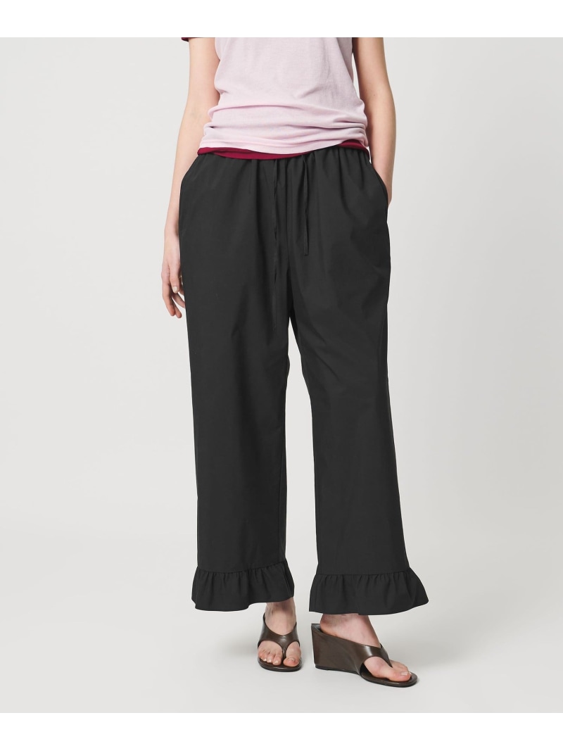 【SALE／30%OFF】＜AEWEN MATOPH＞フリルクロップドパンツ AEWEN MATOPH ユナイテッドアローズ パンツ その他のパンツ ブラック ホワイト【RBA_E】【送料無料】[ Fashion]｜UNITED ARROWS