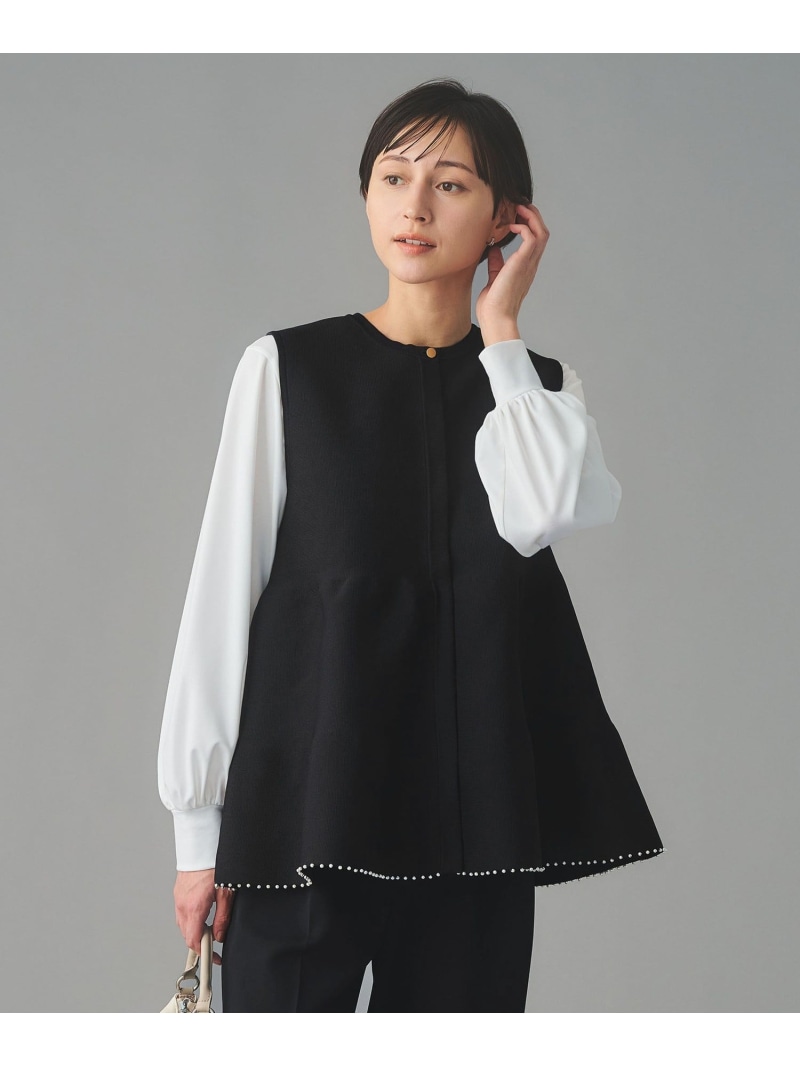 トゥモローランドBACCA レザー ペプラムベスト黒　36 楽天市場】ソフトシープレザー ペプラムベスト BACCA トゥモローランド