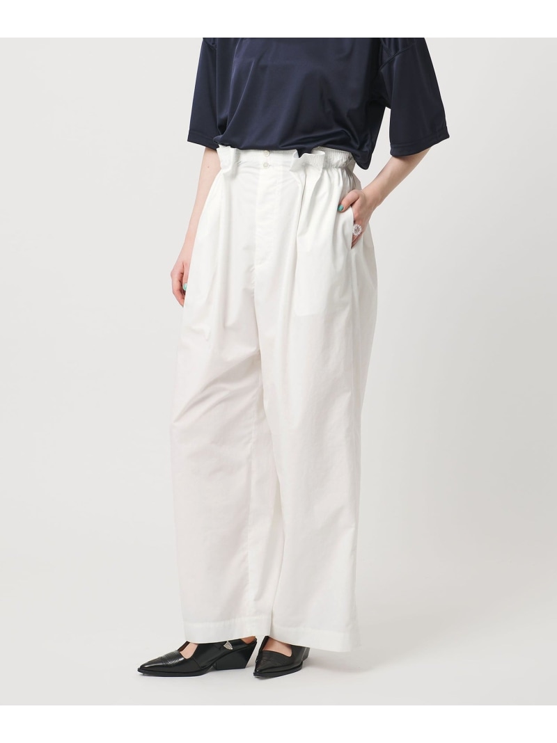 ＜ASTRAET＞ウエストゴム ギャザーワイドパンツ WHITE ASTRAET ユナイテッドアローズ パンツ その他のパンツ ホワイト【送料無料】[ Fashion]