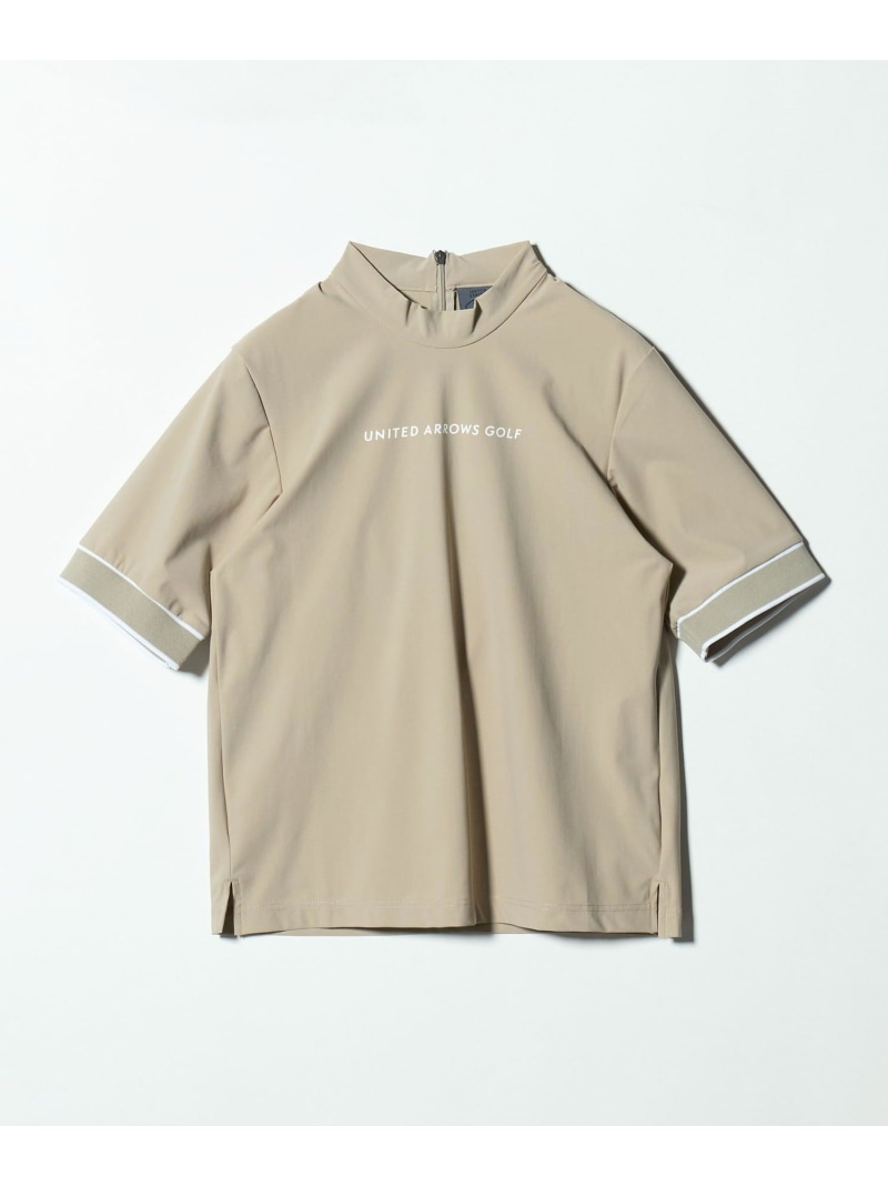 【SALE／30%OFF】ウィメンズ バックジップ ハイネック ティーシャツ 当たること冷感 UV 伸ばすこと UNITED ARROWS GOLF ユナイテッドアローズ トップス カットソー・プルオーバー ベージュ 黒いこと【RBA_E】【貨物輸送無料】[ Fashion]