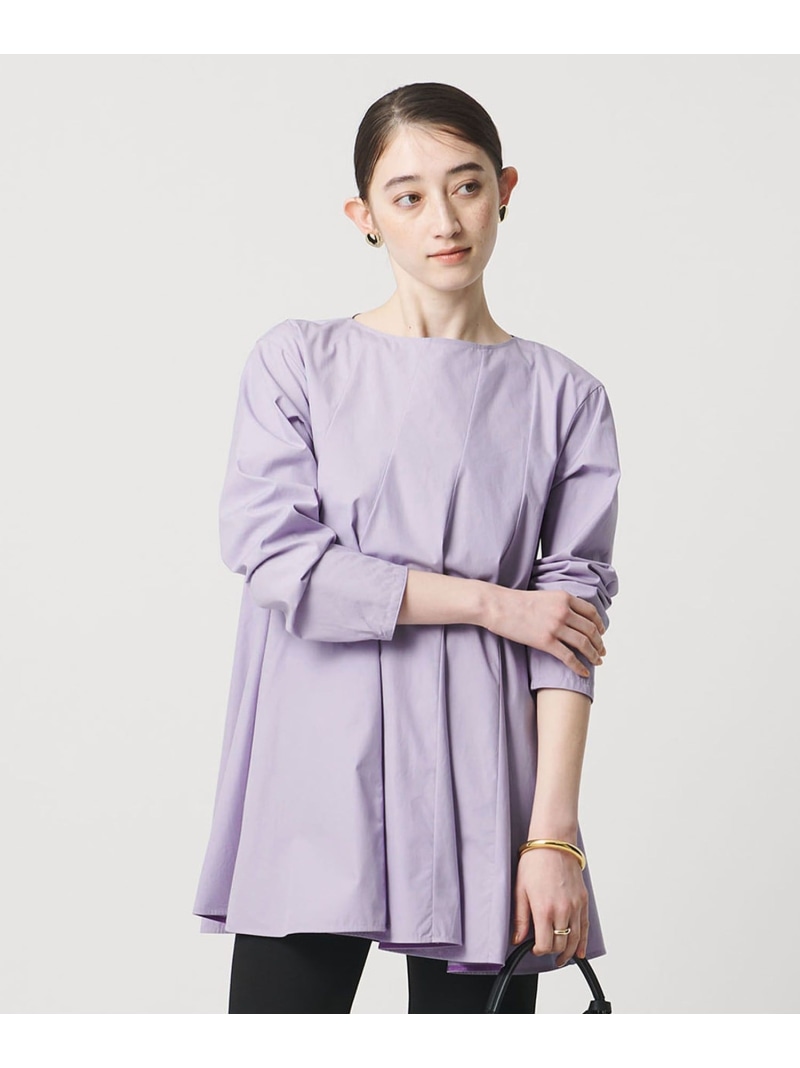 バイアス フレア チュニック ブラウス -ウォッシャブル- UNITED ARROWS ユナイテッドアローズ トップス シャツ・ブラウス ホワイト ネイビー【送料無料】[ Fashion]