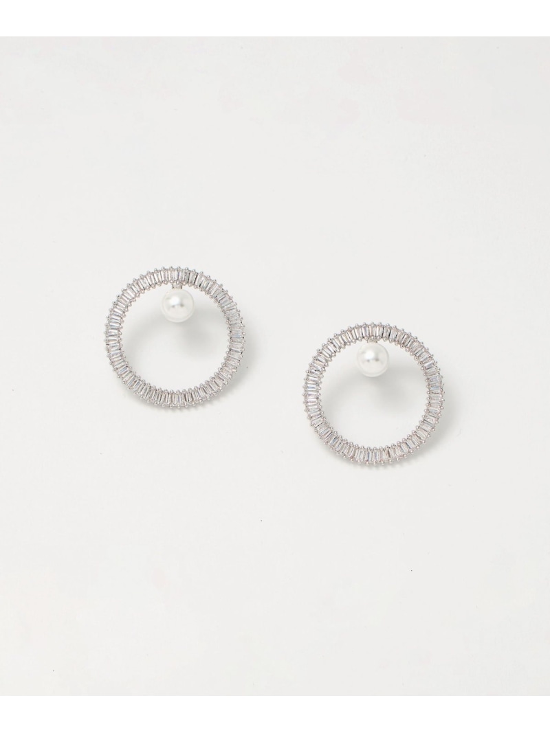 【SALE／30%OFF】サークルパヴェ&イミテーションパール ピアス UNITED ARROWS ユナイテッドアローズ アクセサリー・腕時計 ピアス シルバー【RBA_E】【送料無料】[ Fashion]｜UNITED ARROWS