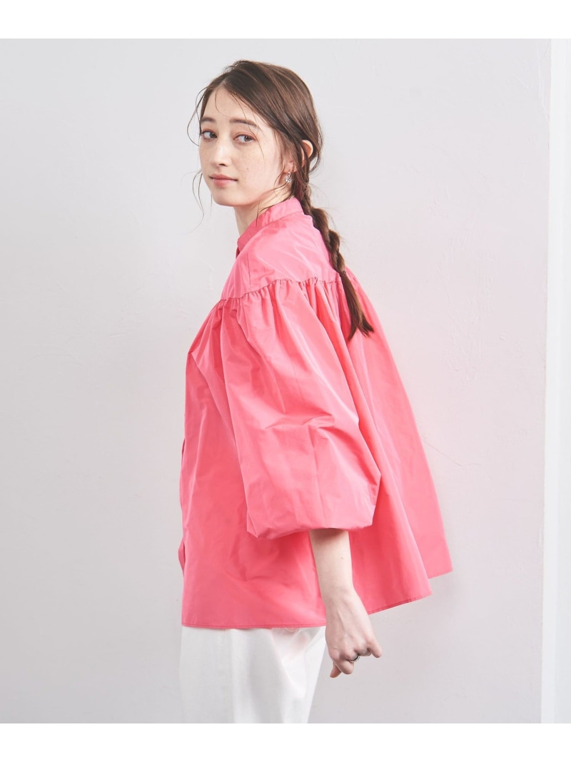 UNITED ARROWS - 新品タグ付 バルーンタックブラウス ネイビー