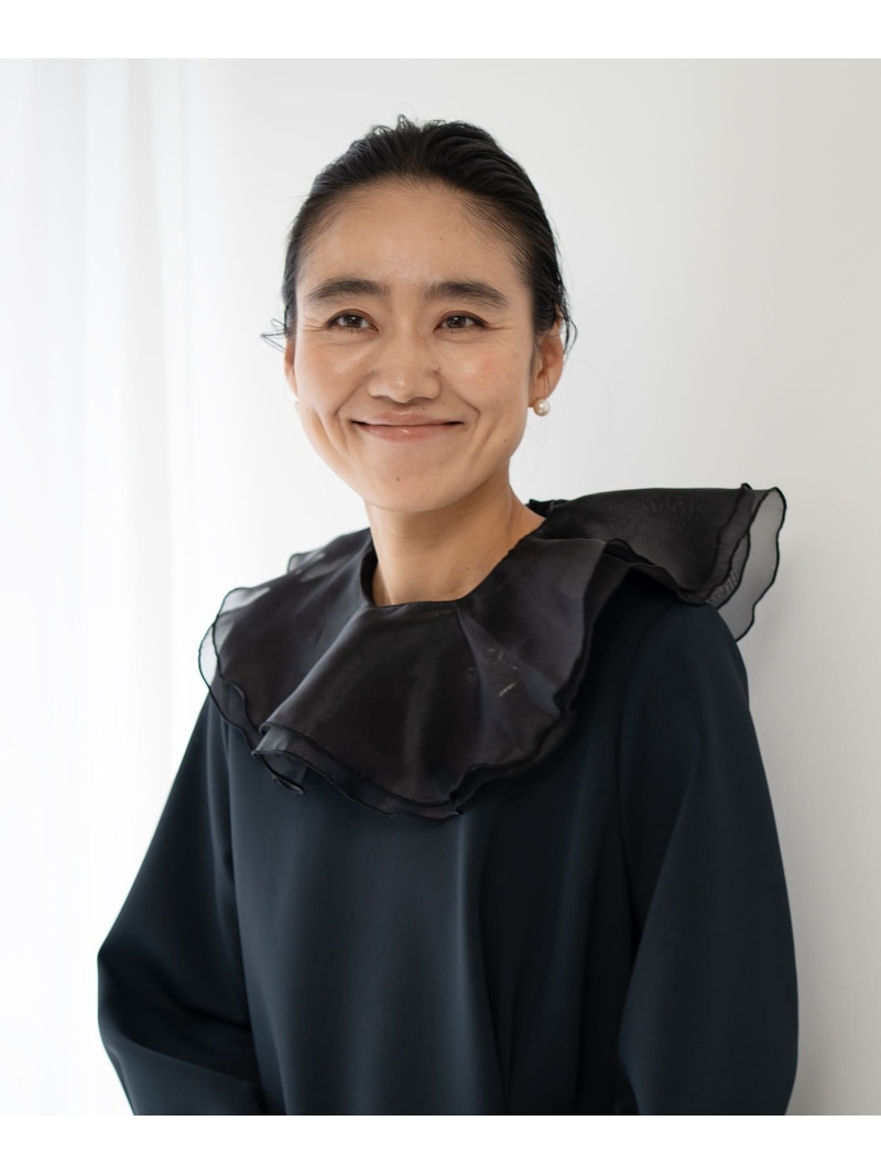 ＜AYA KANEKO*IRIS 47*UNITED ARROWS＞オーガンディー つけ襟 UNITED ARROWS ユナイテッドアローズ 流行り物雑貨 後ばらい襟 白いこと 黒いこと【貨物輸送無料】[ Fashion]