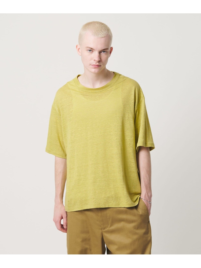 ＜UNITED ARROWS \u0026 SONS＞ LINEN CREW TEE/プルオーバー UNITED ARROWS \u0026 SONS ユナイテッドアローズ トップス カットソー・プルオーバー ベージュ【貨物輸送無料】[ Fashion]