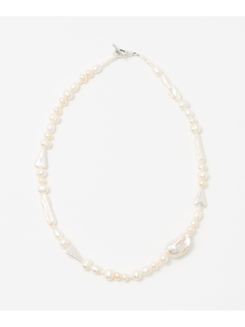 ＜IRIS 47＞MOZAIC PRL ネックレス UNITED ARROWS ユナイテッドアローズ アクセサリー・腕時計 ネックレス ホワイト【送料無料】[ Fashion]