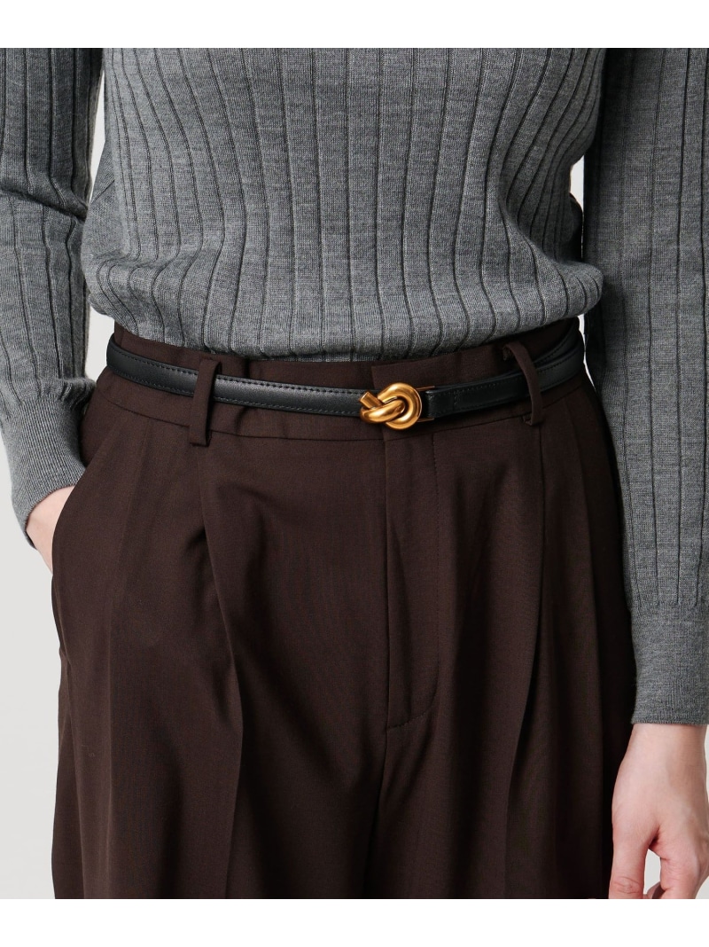 ノット バックル ベルト UNITED ARROWS ユナイテッドアローズ ファッション雑貨 ベルト ワインレッド ブラック グレー【送料無料】[ Fashion]