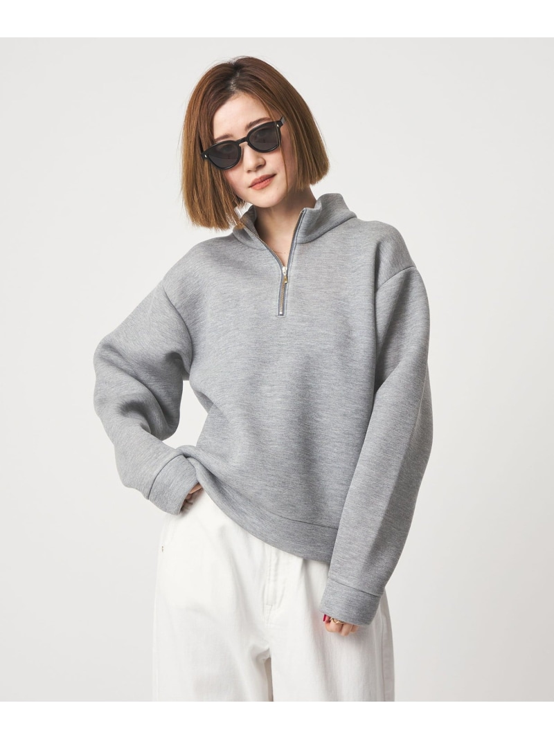 ＜conte＞ ハーフジップ ティーシャツ conte ユナイテッドアローズ トップス スウェット・トレーナー 薄墨色 黒いこと【貨物輸送無料】[ Fashion]