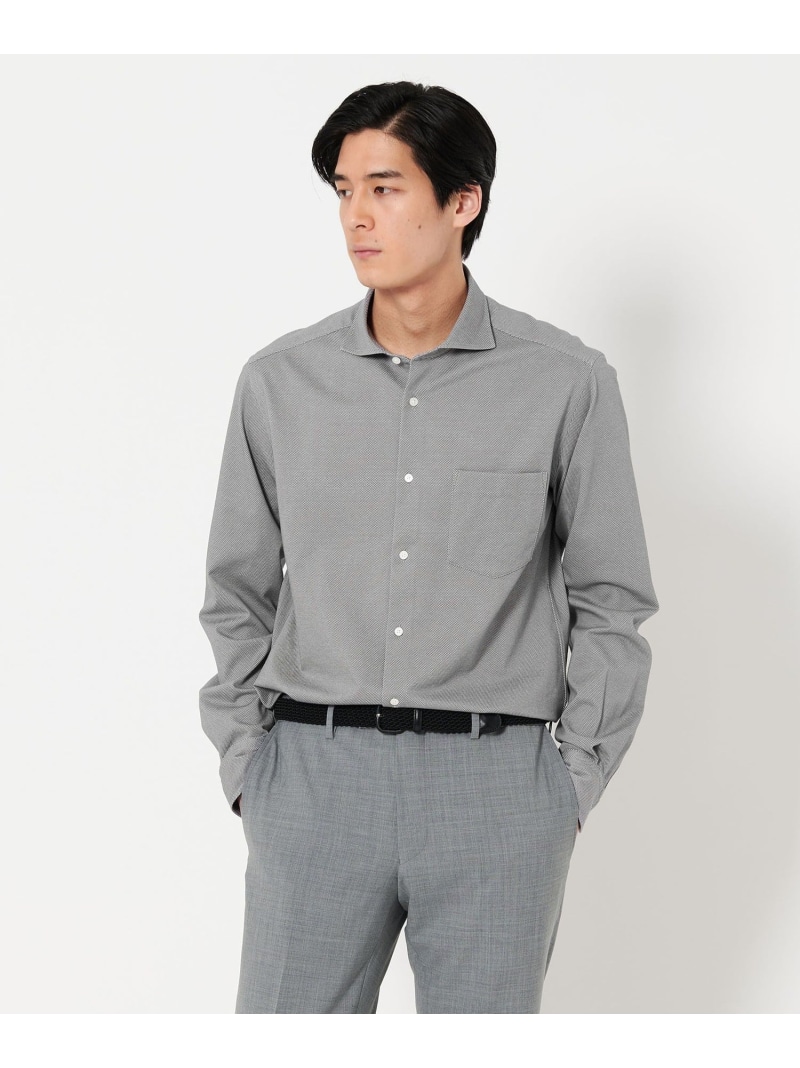 ロイヤルオックス カッタウェイカラーシャツ COMFORT EASY-MODEL 抗菌防臭 UNITED ARROWS ユナイテッドアローズ トップス シャツ・ブラウス ネイビー グレー ホワイト【送料無料】[ Fashion]