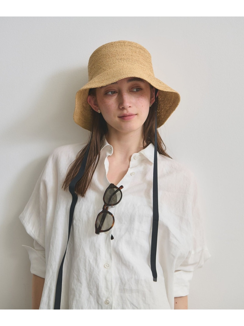 ラフィア/リボン ハット UV UNITED ARROWS ユナイテッドアローズ 帽子 ハット ブラウン ブラック ホワイト【送料無料】[ Fashion]