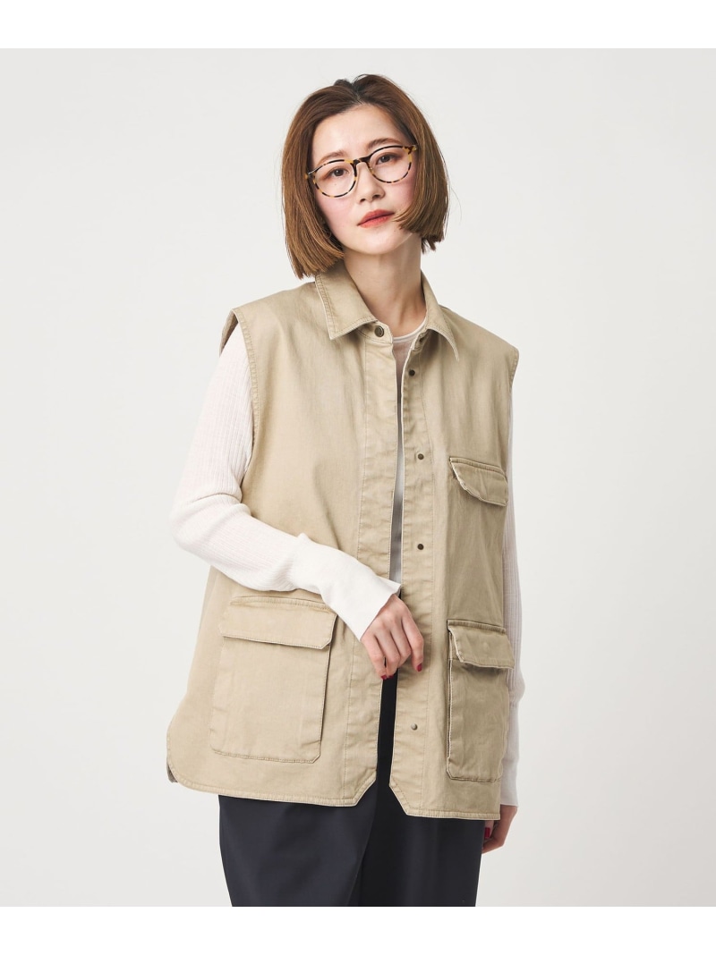 ＜conte＞サファリ チノ ベスト conte ユナイテッドアローズ トップス ベスト・ジレ ベージュ【送料無料】[ Fashion] 24,640円