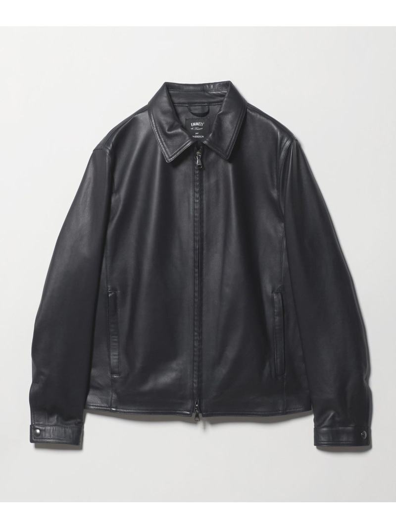 【別注】＜EMMETI＞COLLAR JURI/ カラー シングル ライダース ジャケット UNITED ARROWS ユナイテッドアローズ ジャケット・アウター その他のジャケット・アウター ネイビー【送料無料】[ Fashion]｜UNITED ARROWS