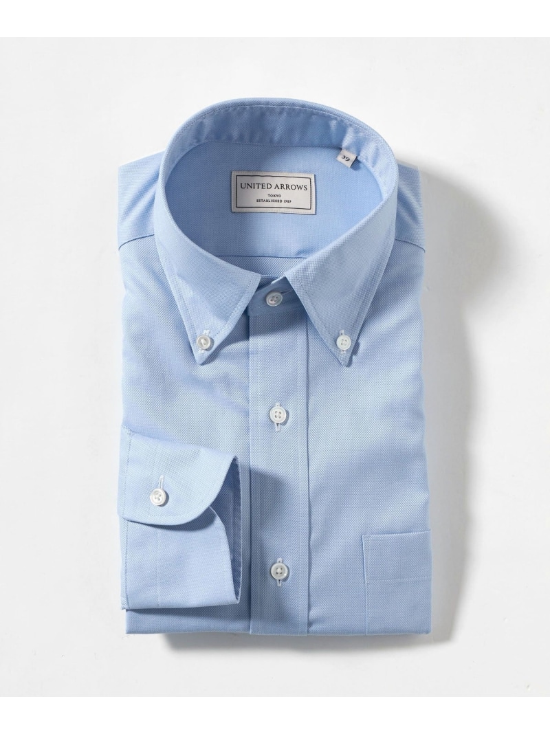 イージーケア AG ロイヤルオックス ボタンダウン シャツ -抗菌防臭- UNITED ARROWS ユナイテッドアローズ トップス シャツ・ブラウス ホワイト ブルー【送料無料】[ Fashion]