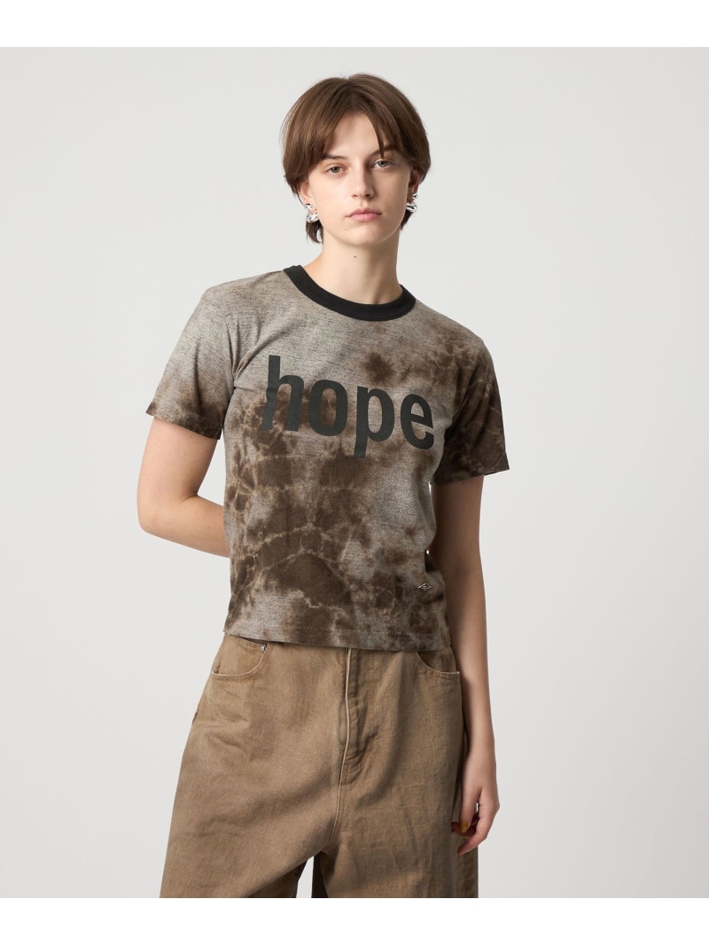 ＜FilMelange for ASTRAET＞ムラ プリント リンガーTシャツ ASTRAET ユナイテッドアローズ トップス カットソー・Tシャツ ブラウン【送料無料】[ Fashion]