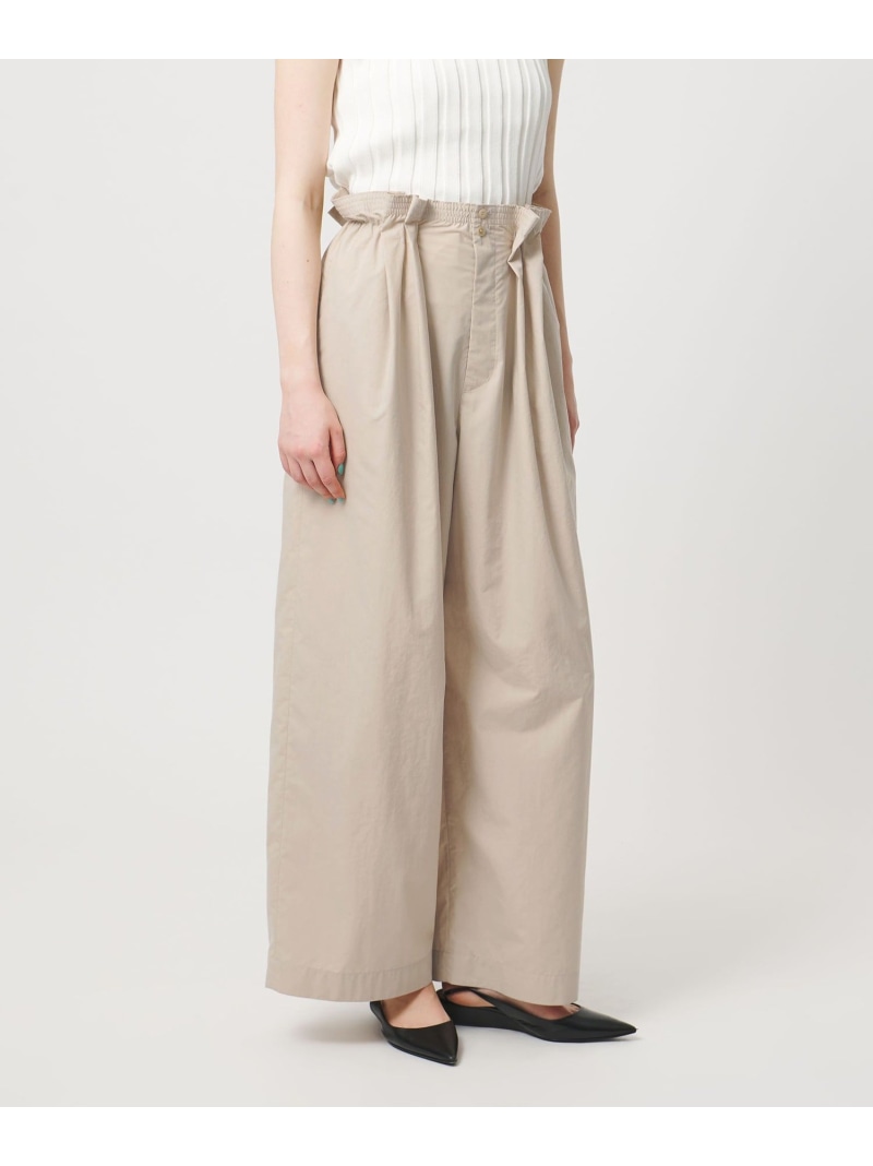 ＜ASTRAET＞ウエストゴム ギャザーワイドパンツ ASTRAET ユナイテッドアローズ パンツ その他のパンツ ベージュ ブラック【送料無料】[ Fashion]