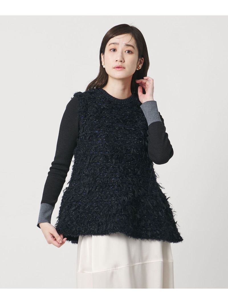 楽天市場】Ballsey ボールジィ｜フェザーヤーン ペプラムベスト 11-02