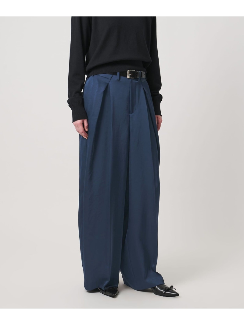 ＜AEWEN MATOPH＞サテンインタックパンツ - ウォッシャブル - AEWEN MATOPH ユナイテッドアローズ パンツ その他のパンツ ネイビー【送料無料】[ Fashion]｜UNITED ARROWS