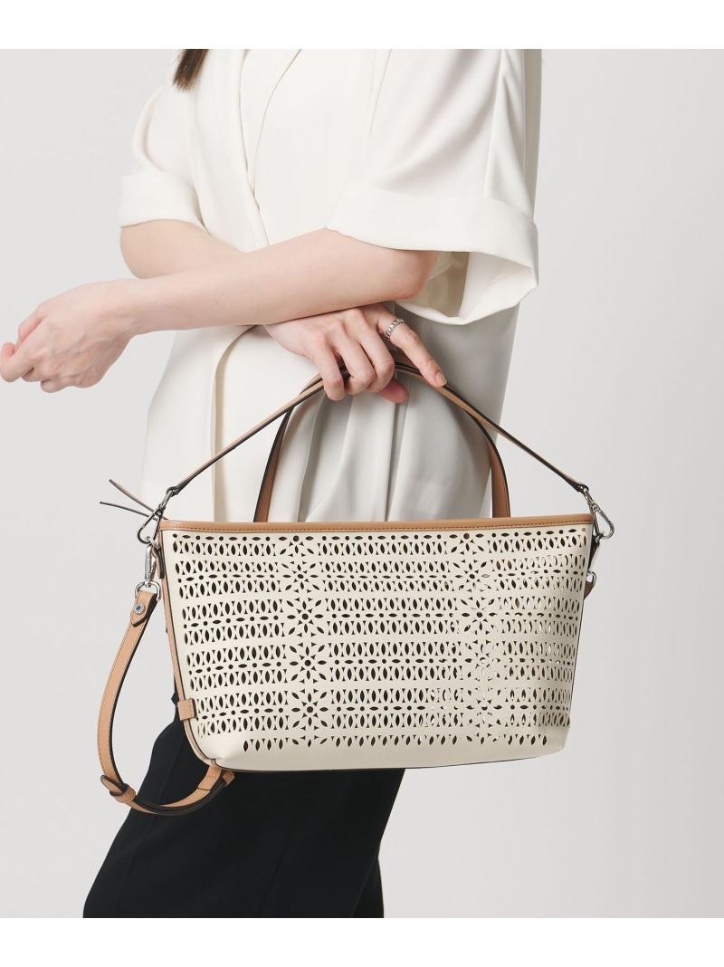 ＜GIANNI CHIARINI＞MUSHUP ショルダーバッグ UNITED ARROWS ユナイテッドアローズ バッグ ショルダーバッグ ホワイト ブラック【送料無料】[ Fashion]ショルダーバッグ・メッセンジャーバッグ