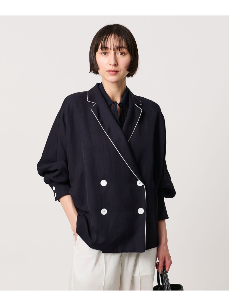 【SALE／30%OFF】パイピング ドルマン ブラウス ジャケット -ウォッシャブル- UNITED ARROWS ユナイテッドアローズ ジャケット・アウター テーラードジャケット・ブレザー ブラック ホワイト ネイビー【RBA_E】【送料無料】[ Fashion]｜UNITED ARROWS 14,783円