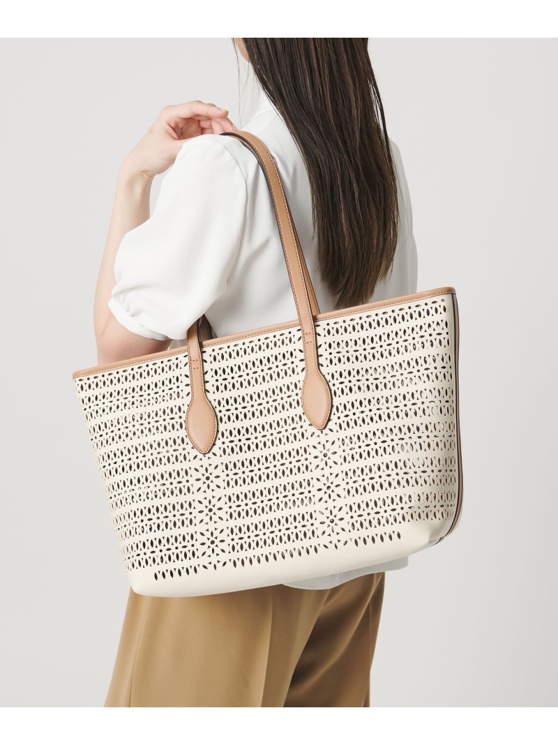 ＜GIANNI CHIARINI＞MUSHUP トートバッグ UNITED ARROWS ユナイテッドアローズ バッグ トートバッグ ホワイト ブラック【送料無料】[ Fashion]