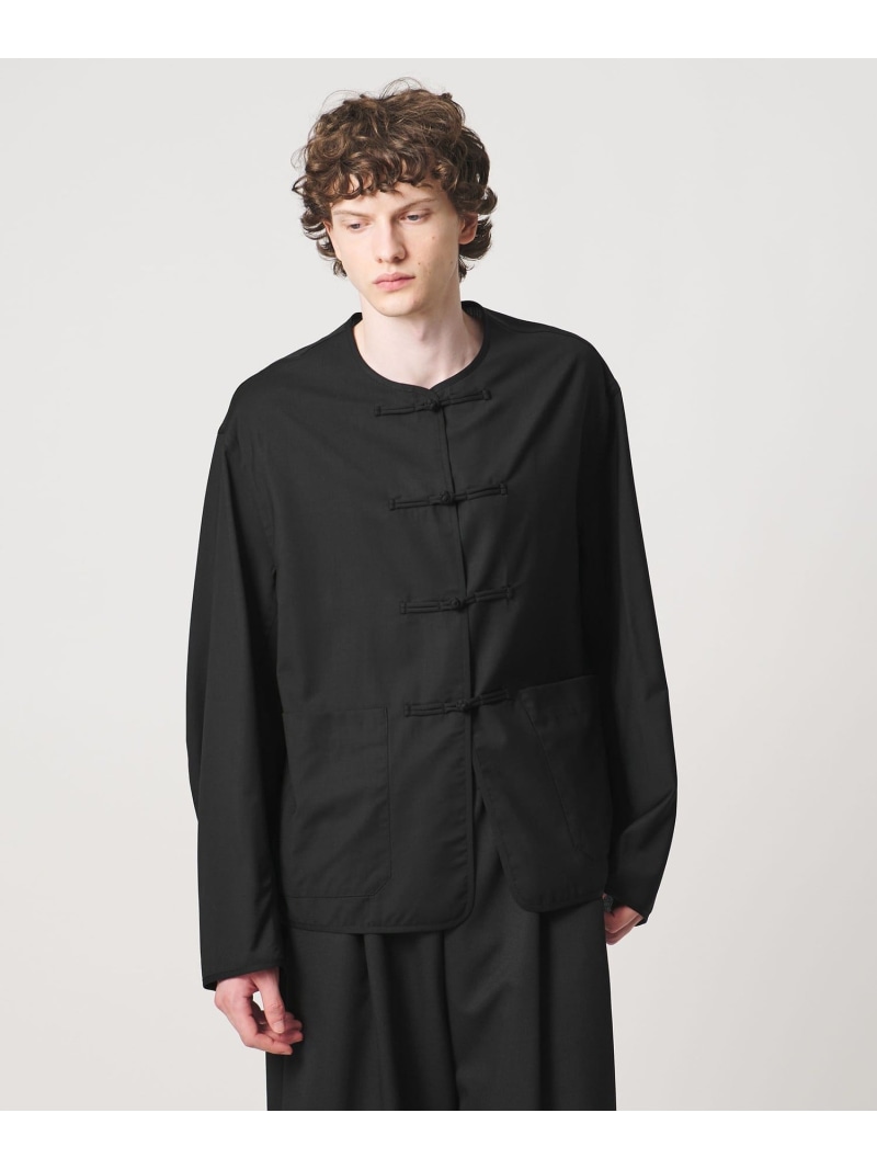 ＜LOEFF＞トロピカルウール チャイナ ジャケット MENS LOEFF ユナイテッドアローズ ジャケット・アウター ノーカラージャケット ブラック【送料無料】[ Fashion]｜UNITED ARROWS