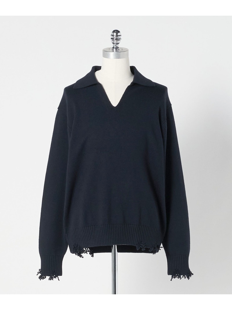 ＜LOEFF＞不都合 旗がしら 編み物 UNISEX LOEFF ユナイテッドアローズ トップス 編み物 赤銅色 米国海軍 薄墨色【貨物輸送無料】[ Fashion]