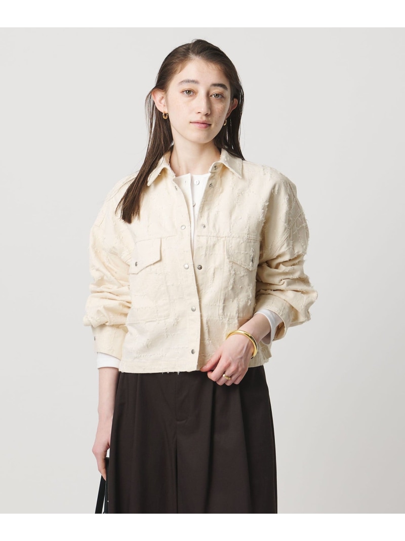 【SALE／40%OFF】ジャガード ワーク シャツ ジャケット -ウォッシャブル- UNITED ARROWS ユナイテッドアローズ ジャケット・アウター テーラードジャケット・ブレザー ホワイト【RBA_E】【送料無料】[ Fashion]
