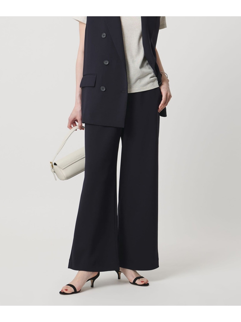 Drapy バイアス イージー パンツ -ウォッシャブル- UNITED ARROWS ユナイテッドアローズ パンツ スラックス・ドレスパンツ ブラック ネイビー【送料無料】[ Fashion]