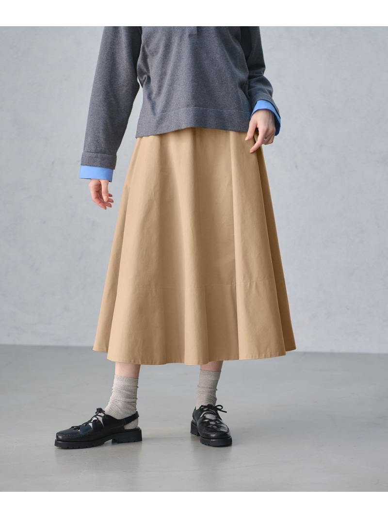 チノ フレアスカート UNITED ARROWS ユナイテッドアローズ スカート その他のスカート ホワイト ベージュ【送料無料】[ Fashion]
