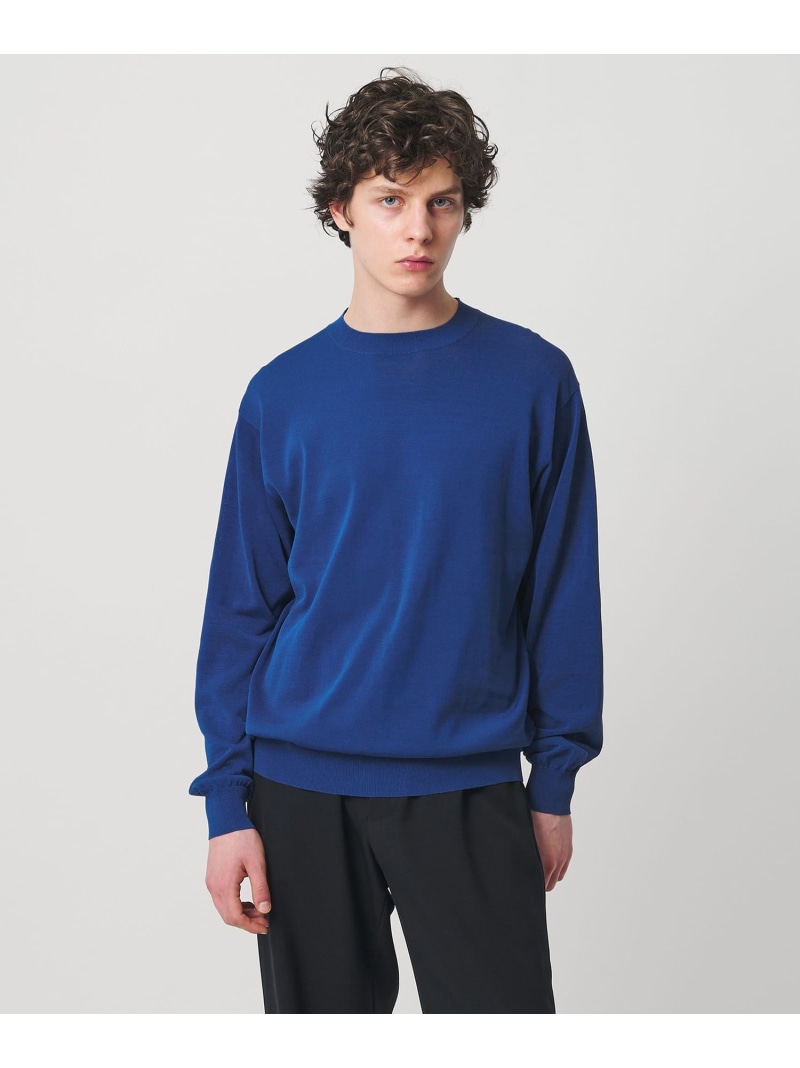 ハイツイストコットン ハイゲージ クルーネックニット 接触冷感 UNITED ARROWS ユナイテッドアローズ トップス ニット ブラック グレー ピンク【送料無料】[ Fashion]