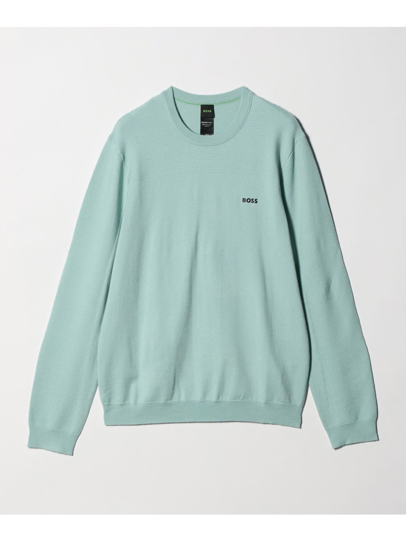 【WEB押さえる】＜BOSS＞Momentum-X/労働者の一団のど頚 ティーシャツ 編み物 UNITED ARROWS GOLF ユナイテッドアローズ トップス 編み物 黒いこと【貨物輸送無料】[ Fashion]