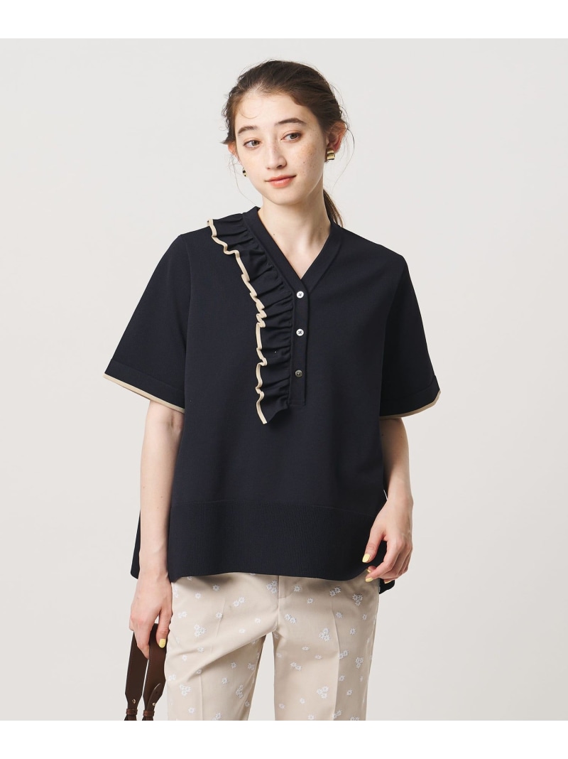 ミニマル フラウンス 遊撃手捩り 編み物 UNITED ARROWS ユナイテッドアローズ トップス 編み物 薄墨色 米国海軍 白いこと【貨物輸送無料】[ Fashion] セーター-レディースファッション-ニット・セーター