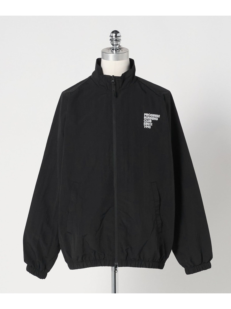 【別注】＜PROGRESS RUNNING CLUB＞1998 トラックジャケット UNISEX LOEFF ユナイテッドアローズ ジャケット・アウター ナイロンジャケット ブラック【送料無料】[ Fashion]