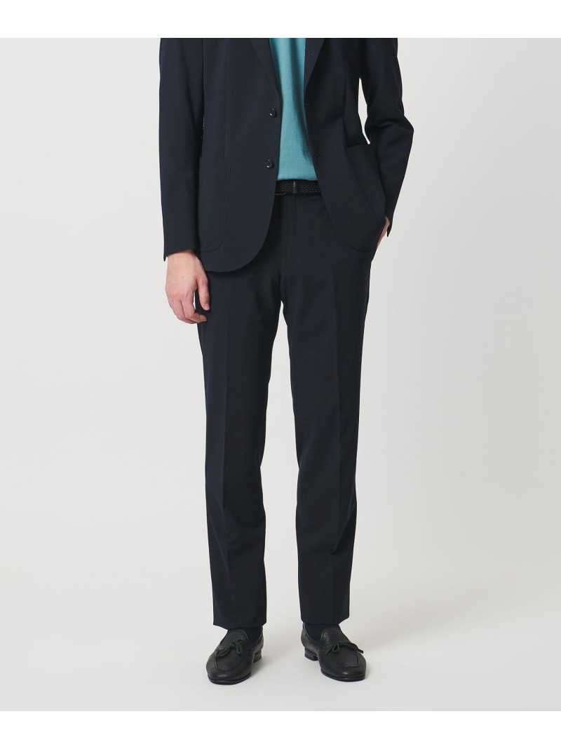シアサッカー ノープリーツ スラックス COMFORT EASY-MODEL ストレッチ UNITED ARROWS ユナイテッドアローズ スーツ・フォーマル スーツパンツ ネイビー ブラウン【送料無料】[ Fashion]