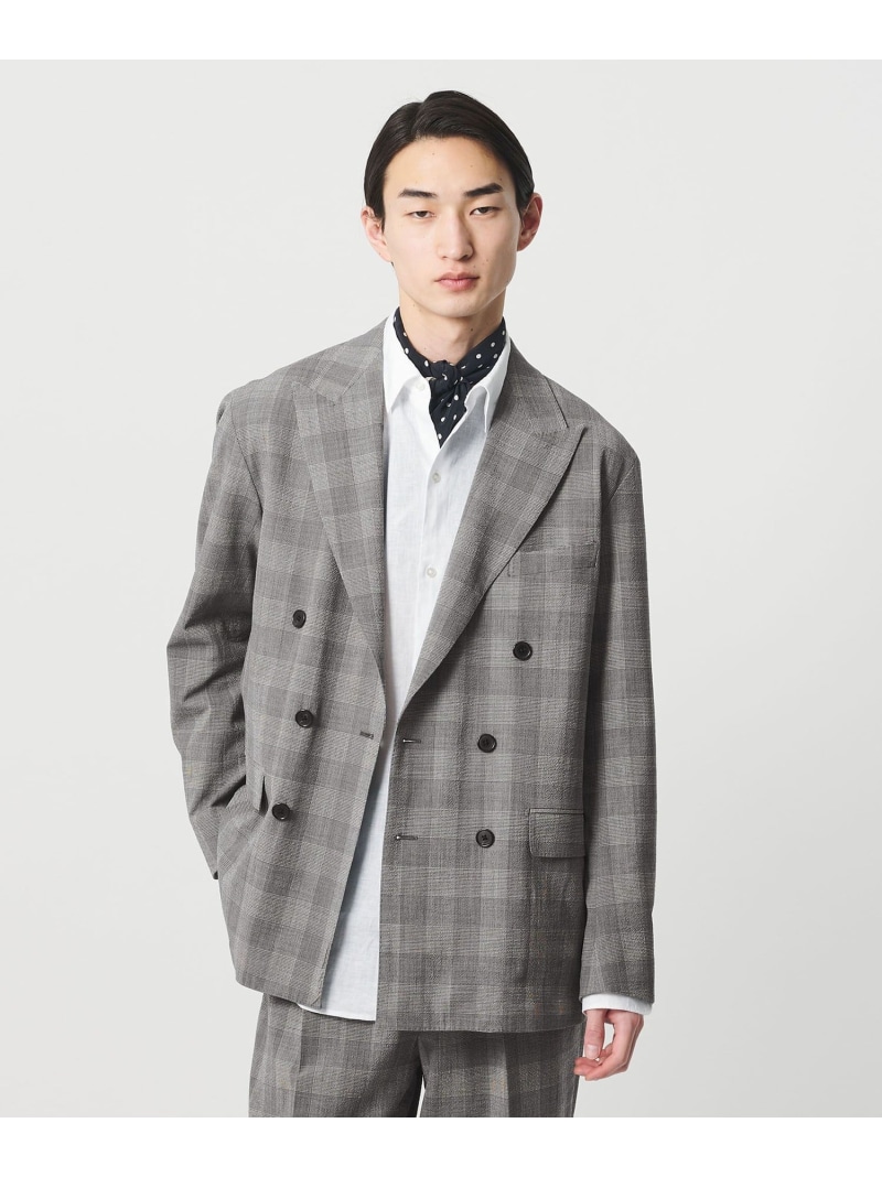 【SALE／45%OFF】＜SOVEREIGN＞グレンチェック ダブル 6ボタン テーラードジャケット RELAX MODEL UNITED ARROWS ユナイテッドアローズ ジャケット・アウター テーラードジャケット・ブレザー グレー【RBA_E】【送料無料】[ Fashion]｜UNITED ARROWS