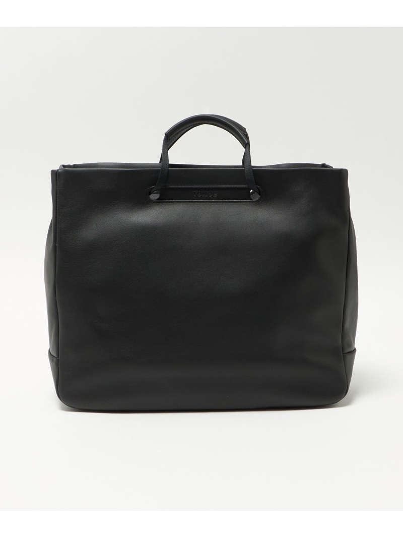 ＜TOMOE＞NEUTRAL TOY R1/スムース なめし革御徒面子 UNITED ARROWS ユナイテッドアローズ 御徒面子 トートバッグ 黒いこと【貨物輸送無料】[ Fashion]