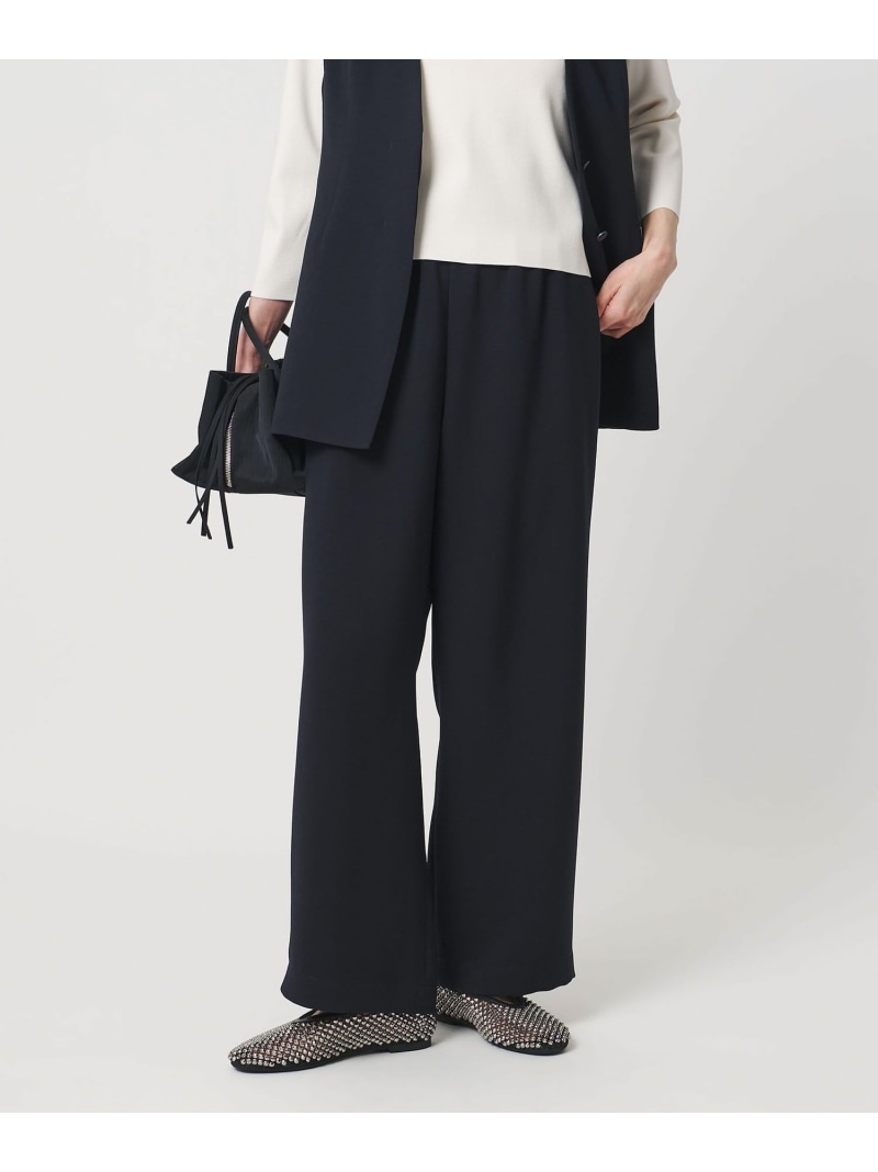 COMFY ストレート イージーパンツ -防汚 UVカット ウォッシャブル- UNITED ARROWS ユナイテッドアローズ パンツ スラックス・ドレスパンツ ブラック ネイビー【送料無料】[ Fashion]