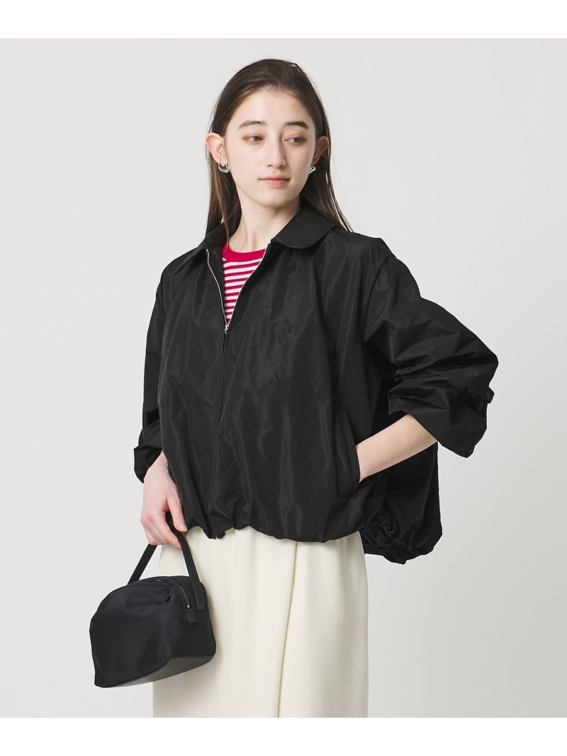 タフタ ボリュームギャザー ブルゾン -ウォッシャブル- UNITED ARROWS ユナイテッドアローズ ジャケット・アウター ブルゾン・ジャンパー ブラック【送料無料】[ Fashion]