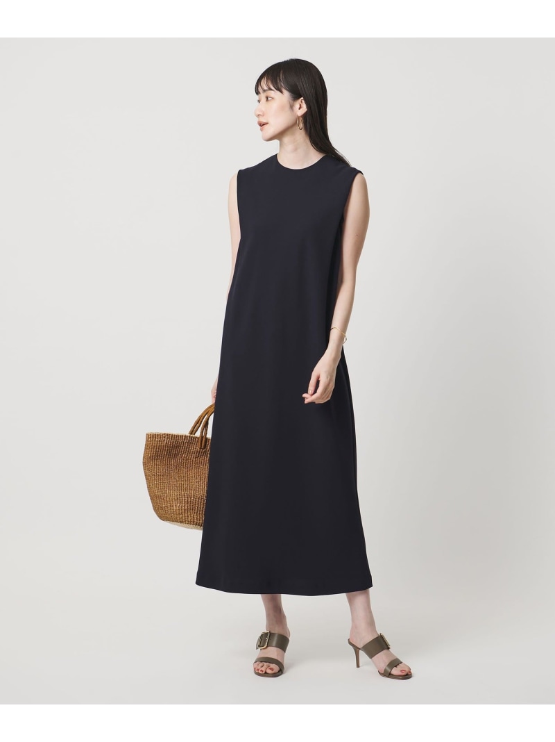 Drapy タック ノースリーブワンピース -ウォッシャブル- UNITED ARROWS ユナイテッドアローズ ワンピース・ドレス ワンピース ブラック ネイビー【送料無料】[ Fashion] 19,674円