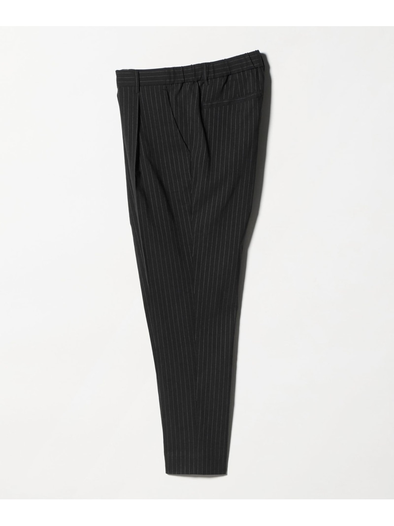 【別注】＜NUMBER M＞縞模様 1筋目 スラックス UNITED ARROWS ユナイテッドアローズ ズボン下 余分の物のズボン下 ベージュ 黒いこと【貨物輸送無料】[ Fashion]