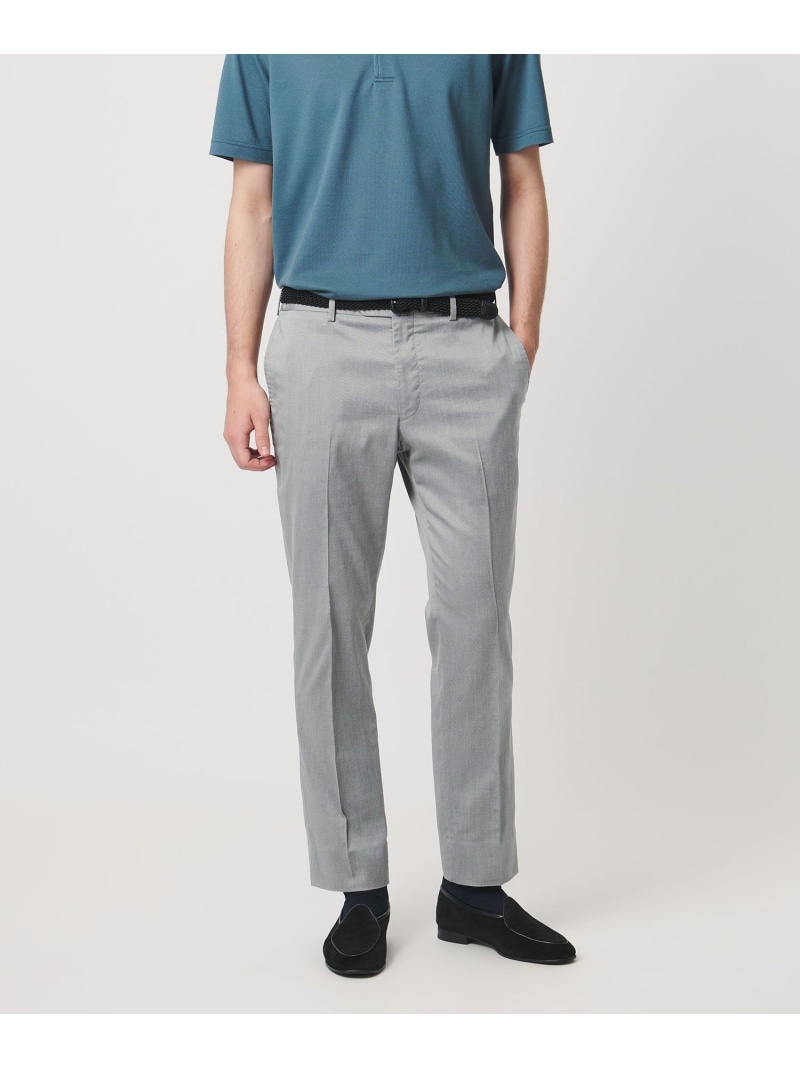 クールモーション ツイル サイドエクステンド ノープリーツ スラックス COMFORT EASY-MODEL 接触冷感 吸水速乾 ヨコストレッチ UNITED ARROWS ユナイテッドアローズ パンツ スラックス・ドレスパンツ グレー ベージュ【送料無料】[ Fashion]