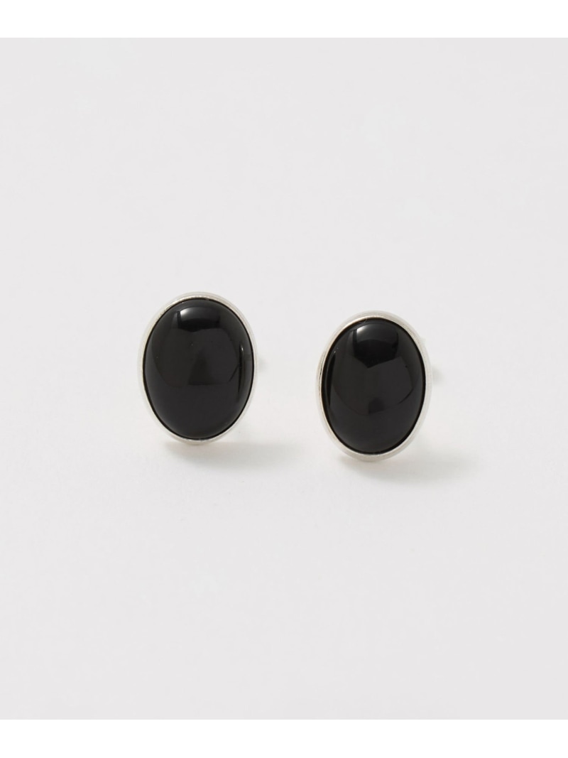 ＜HARPO＞オーバル ピアス UNITED ARROWS ユナイテッドアローズ アクセサリー・腕時計 ピアス ブラック ホワイト【送料無料】[ Fashion]｜UNITED ARROWS