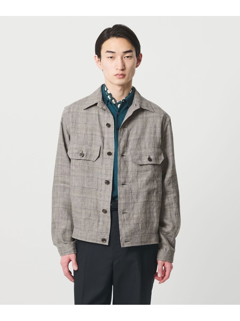 ＜SOVEREIGN＞リネン シャツ ブルゾン UNITED ARROWS ユナイテッドアローズ トップス シャツ・ブラウス グレー【送料無料】[ Fashion]